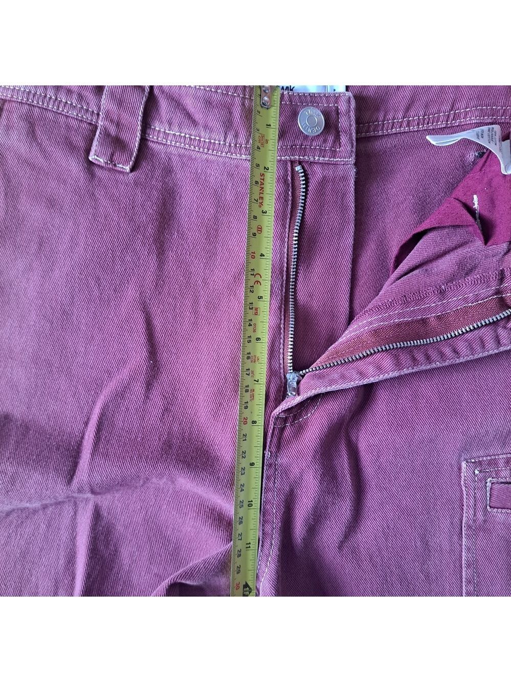 Twik Organic Cotton Cargo Pants | Burgundy | High Waist | Petite Small - Picture 4 of 10